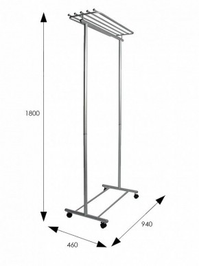 Вешалка гардеробная М-9 металлик в Тюмени - tumen.mebel24.online | фото