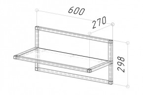 Вешалка Грань 2 600 (Дуб сонома) в Тюмени - tumen.mebel24.online | фото 2