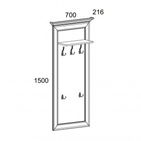 Вешалка L, TIFFANY, цвет вудлайн кремовый в Тюмени - tumen.mebel24.online | фото 3