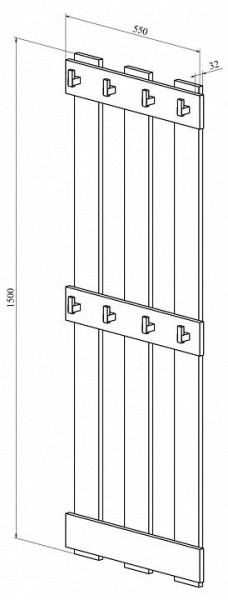 Вешалка настенная Агата АТ-11 в Тюмени - tumen.mebel24.online | фото 2