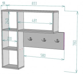 Вешалка настенная для одежды V28 в Тюмени - tumen.mebel24.online | фото 2