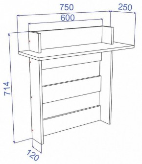 Вешалка-полка Cross ВЕШ1 в Тюмени - tumen.mebel24.online | фото 2