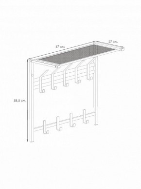 Вешалка-полка Торонто 22 в Тюмени - tumen.mebel24.online | фото 3