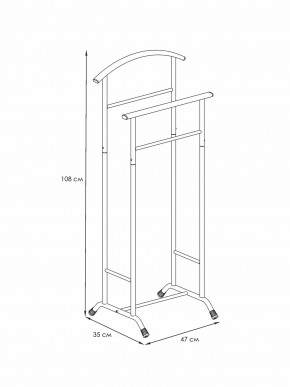 ВНП 300 Ч Вешалка костюмная  "Стиль-3" Черный в Тюмени - tumen.mebel24.online | фото