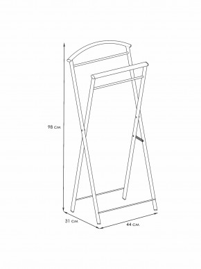 ВНП 367 М Вешалка костюмная "Контур" Медный антик в Тюмени - tumen.mebel24.online | фото