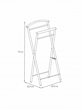 ВНП 398 М Вешалка костюмная "Контур малый" Медный антик в Тюмени - tumen.mebel24.online | фото