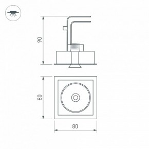 Встраиваемый светильник Arlight CL-SIMPLE-S80x80-9W Day4000 (BK, 45 deg) 026875 в Тюмени - tumen.mebel24.online | фото 9